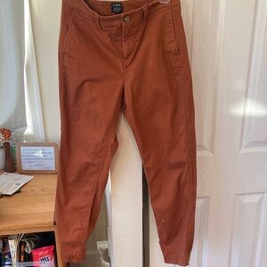 J. Crew Women's Terracotta Straight Leg Pants (High Rise Girlfriend Chino)